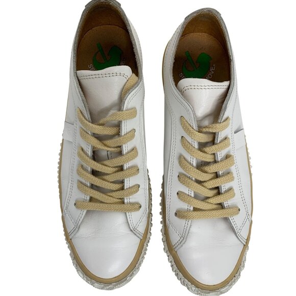 Luxury Spingle Move Mens Low-Top Sneakers Size SS White Leather Japan U10661 - Picture 11 of 12